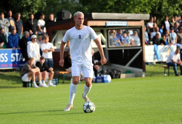 Fussball, Herren, Saison 2026 2027, SV Eintracht Berglern - TSV 1860 München, Toto-Pokal Lasse Fassmann (TSV 1860 München) am Ball *** Soccer, Men s, 2026–2027 Season, SV Eintracht Berglern vs. TSV 1860 Munich, Toto Cup: Lasse Fassmann of TSV 1860 Munich in Action