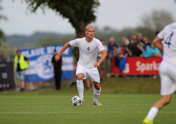 Fussball, Herren, Saison 2026 2027, SV Eintracht Berglern - TSV 1860 München, Toto-Pokal Lasse Fassmann (TSV 1860 München) mit Ball *** Soccer, Men s, 2026–2027 Season, SV Eintracht Berglern vs. TSV 1860 Munich, Toto Cup: Lasse Fassmann of TSV 1860 Munich with the ball