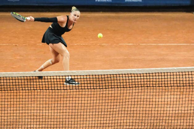 IPA86879136 - Palermo, Italy, July 2026. Country Time Club, Palermo Ladies Open 2026, a women s professional tennis tournament on the WTA, Tennis Damen 125 circuit. Pictured: Anastasia Abbagnato vs. Clara Burel  Copyright: xFedericoxSerra IPAxSportx xx 86879136