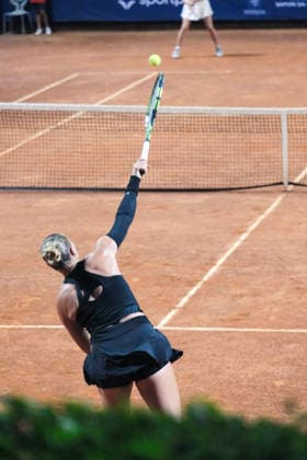 IPA86879105 - Palermo, Italy, July 2026. Country Time Club, Palermo Ladies Open 2026, a women s professional tennis tournament on the WTA, Tennis Damen 125 circuit. Pictured: Anastasia Abbagnato vs. Clara Burel  Copyright: xFedericoxSerra IPAxSportx xx 86879105
