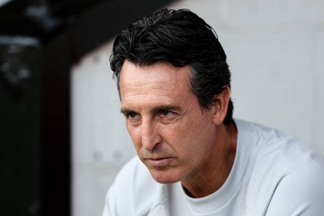 Walsall, England, 21st July 2026. Unai Emery head coach of Aston Villa during the Walsall vs Aston Villa Pre Season Friendly match at Pallet-Track Bescot Stadium, Walsall. Picture credit should read: Gareth Evans Sportimage EDITORIAL USE ONLY. No use with unauthorised audio, video, data, fixture lists, club league logos or live services. Online in-match use limited to 120 images, no video emulation. No use in betting, games or single club league player publications. SPI_014_GE_WAL_AV SPI-4879-0015