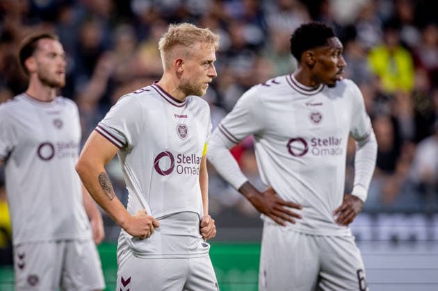 STURM GRAZ - HEARTS Harry Milne of Hearts during the first leg of second qualifying round of UEFA Champions League football match between Sturm Graz and Heart of Midlothian FC at the Merkur Arena (Stadion Graz Liebenau). Graz, Austria, July 21, 2026. Photo by Branislav Racko Copyright: xx 080A1445