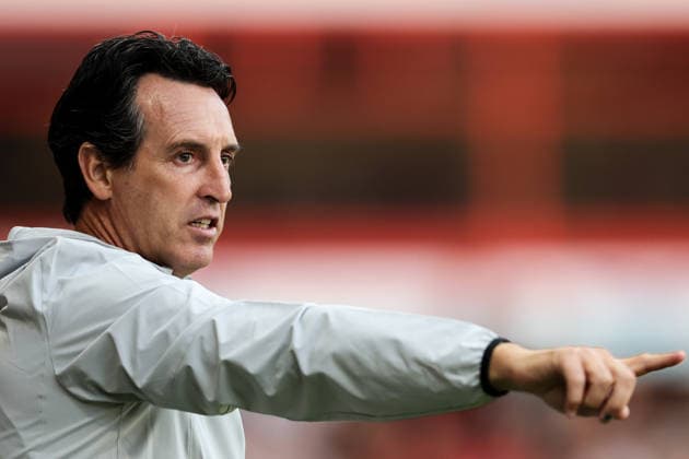 Walsall, England, 21st July 2026. Unai Emery head coach of Aston Villa during the Walsall vs Aston Villa Pre Season Friendly match at Pallet-Track Bescot Stadium, Walsall. Picture credit should read: Gareth Evans Sportimage EDITORIAL USE ONLY. No use with unauthorised audio, video, data, fixture lists, club league logos or live services. Online in-match use limited to 120 images, no video emulation. No use in betting, games or single club league player publications. SPI_114_GE_WAL_AV SPI-4879-0114