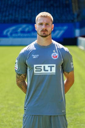 Torwart Luca Unbehaun ; FC Hansa Rostock ; 3.Liga, Porträttermin 2026 2027 Rostock Ostseestadion Mecklenburg - Vorpommern Deutschland *** Goalkeeper Luca Unbehaun, FC Hansa Rostock (3. Liga), Profile Session 2026–2027, Rostock Ostseestadion, Mecklenburg-Western Pomerania, Germany