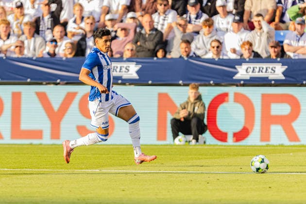 Aarhus GF v Lech Poznan, UEFA Champions League qualification, Randers, Denmark Randers, Denmark. 21st, July 2026. Luis Palma of Lech Poznan seen during the UEFA Champions League qualification match between Aarhus GF F and Lech Poznan at Randers Stadion in Randers. Denmark, Randers  Copyright: xGonzalesxPhoto RasmusxJensenx
