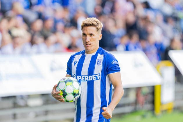 Aarhus GF v Lech Poznan, UEFA Champions League qualification, Randers, Denmark Randers, Denmark. 21st, July 2026. Joel Pereira of Lech Poznan seen during the UEFA Champions League qualification match between Aarhus GF F and Lech Poznan at Randers Stadion in Randers. Denmark, Randers  Copyright: xGonzalesxPhoto RasmusxJensenx