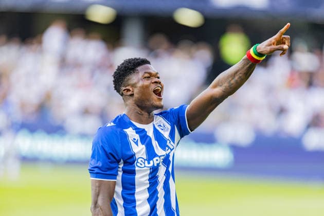 Aarhus GF v Lech Poznan, UEFA Champions League qualification, Randers, Denmark Randers, Denmark. 21st, July 2026. Terry Yegbe (59) of Lech Poznan scores for 1-3 during the UEFA Champions League qualification match between Aarhus GF F and Lech Poznan at Randers Stadion in Randers. Denmark, Randers  Copyright: xGonzalesxPhoto RasmusxJensenx