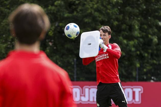 MARIENFELD , 22-07-2026 , trainingsfield Hotel-Residence Klosterpforte , season 2026 2027 , Dutch pre-season football , training PSV , picture shows PSV goalkeeper Tijn Molenaars PSV training camp 22-07-2026  x205149475x Copyright: