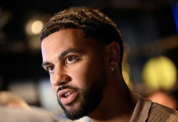 Belgian NBA, Basketball Herren, USA player from Oklahoma City Ajay Mitchell picture during a meet and greet, Wednesday 22 July 2026 in Herstal. JOHNxTHYS  x181730089x