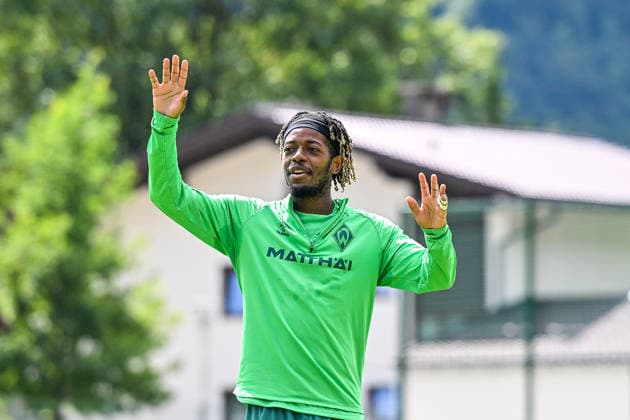 22.07.2026, AUT, Fußball, Herren, 1. Bundesliga, Trainingslager, Saison 2026 2027, Zell am Ziller, SV Werder Bremen Samuel Mbangula (Werder Bremen, 7) Zell am Ziller Parkstadion Tirol Österreich *** July 22, 2026, Austria, Soccer, Men s, 1. Bundesliga, Training Camp, 2026–2027 Season, Zell am Ziller, SV Werder Bremen, Samuel Mbangula, Werder Bremen, 7, Zell am Ziller Parkstadion, Tyrol, Austria Copyright: xNordphotox xHafnerx
