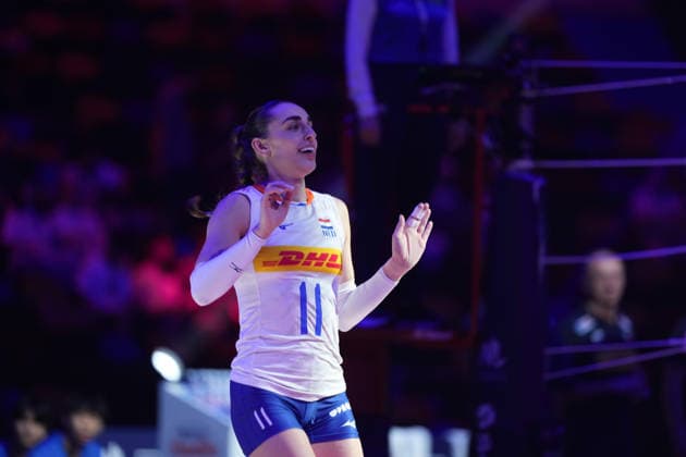 RECORD DATE NOT STATED Women s Volleyball Nations League (VNL) 2026 Finals - Italy VS Netherlands Laura Jansen(No.11) from team Netherlands during a match of Italy and Netherlands at Women s Volleyball Nations League (VNL) 2026 Finals on July 22, 2026 in Macau. (Photo by Ellan Mad Nexpher Images) Macau