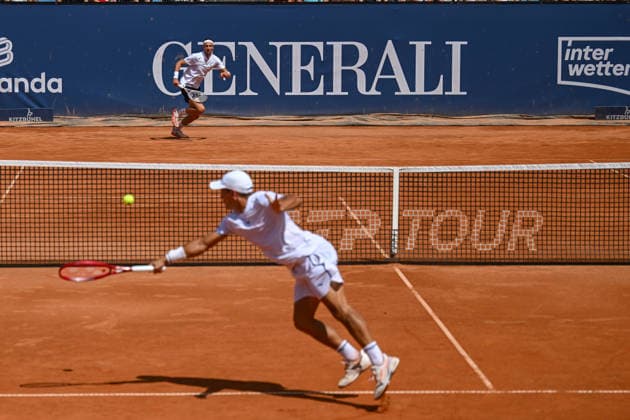 TENNIS - ATP, Tennis Herren Generali Open 2026 KITZBUEHEL,AUSTRIA,22.JUL.26 - TENNIS - ATP World Tour, Generali Open. Image shows Arthur Rinderknech (FRA) and Sebastian Baez (ARG).  GEPAxpictures xDanielxSchoenherr