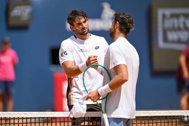 TENNIS - ATP, Tennis Herren Generali Open 2026 KITZBUEHEL,AUSTRIA,22.JUL.26 - TENNIS - ATP World Tour, Generali Open. Image shows Valentin Vacherot (MON) and Quentin Halys (FRA).  GEPAxpictures xDanielxSchoenherr