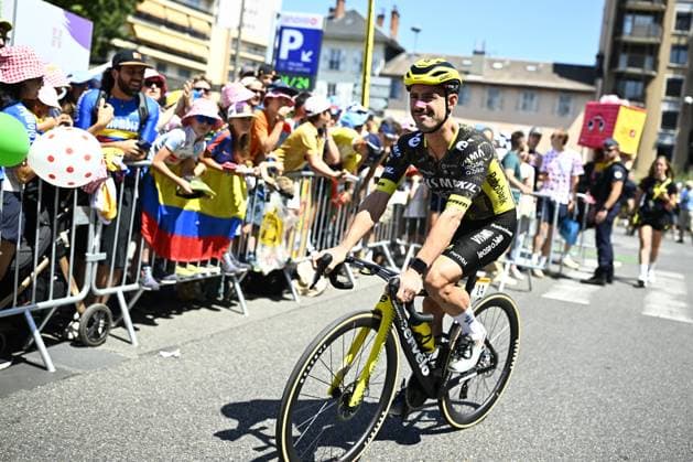 Belgian Victor Campenaerts of Team Visma-Lease a Bike pictured before the start of stage 17 of the 2026 Tour de France cycling race, a stage of 175km from Chambery to Voiron, on Wednesday 22 July 2026. The 113th edition of the Tour de France starts on Saturday 4 July in Barcelona, Spain, and will finish in Paris, France on the 26th of July. JASPERxJACOBS  x181736349x