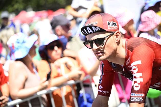 French Baptiste Veistroffer of Lotto Intermarche pictured before the start of stage 17 of the 2026 Tour de France cycling race, a stage of 175km from Chambery to Voiron, on Wednesday 22 July 2026. The 113th edition of the Tour de France starts on Saturday 4 July in Barcelona, Spain, and will finish in Paris, France on the 26th of July. JASPERxJACOBS  x181736396x