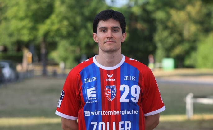 BAU Stuttgart , Moritz Strosack ; SG BBM Bietigheim ; 1.BL Herren, Porträttermin 2026 2027, *** BAU Stuttgart, Moritz Strosack SG BBM Bietigheim, Men s First Division, Profile Session 2026–2027,