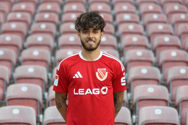 Lukas Copado; FC Energie Cottbus; 2.Liga, Porträttermin 2026 2027 Fussball 2. Liga 2026 2027 Offizieller Portraitermin FC Energie Cottbus *** Lukas Copado, FC Energie Cottbus, 2. Bundesliga, Official Photo Shoot 2026–2027, Soccer, 2. Bundesliga 2026–2027, Official Photo Shoot for FC Energie Cottbus