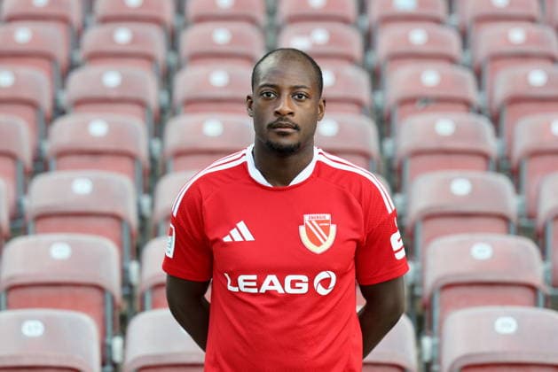 Christian Kinsombi; FC Energie Cottbus; 2.Liga, Porträttermin 2026 2027 Fussball 2. Liga 2026 2027 Offizieller Portraitermin FC Energie Cottbus *** Christian Kinsombi, FC Energie Cottbus, 2. Bundesliga, Official Photo Session 2026–2027, Soccer, 2. Bundesliga 2026–2027, Official Photo Session for FC Energie Cottbus