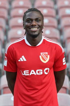 Fousseny Doumbia; FC Energie Cottbus; 2.Liga, Porträttermin 2026 2027 Fussball 2. Liga 2026 2027 Offizieller Portraitermin FC Energie Cottbus *** Fousseny Doumbia, FC Energie Cottbus, 2. Bundesliga, Official Photo Shoot 2026–2027, Soccer, 2. Bundesliga 2026–2027, Official Photo Shoot for FC Energie Cottbus