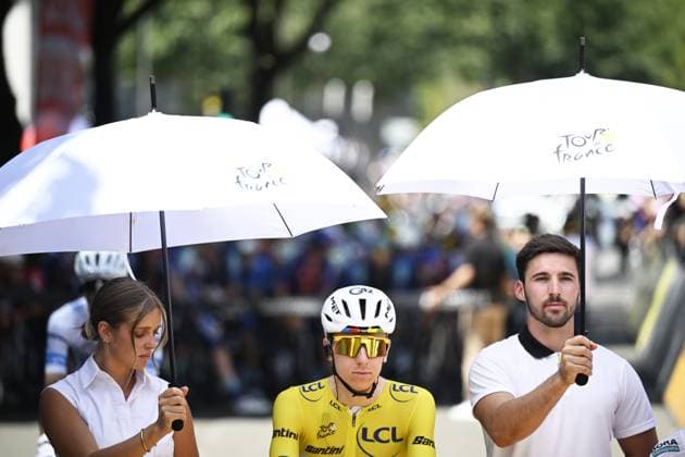 Slovenian Tadej Pogacar of UAE Team Emirates XRG pictured before the start of stage 17 of the 2026 Tour de France cycling race, a stage of 175km from Chambery to Voiron, on Wednesday 22 July 2026. The 113th edition of the Tour de France starts on Saturday 4 July in Barcelona, Spain, and will finish in Paris, France on the 26th of July. JASPERxJACOBS  x181738585x