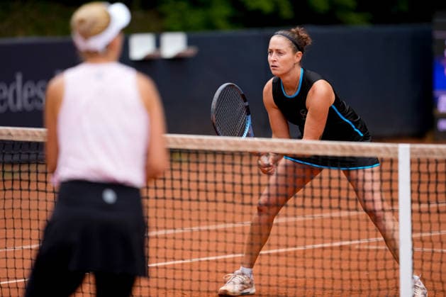 MSC Hamburg Ladies Open - Day 3 Yvonne Cavalle-Reimers of Spain plays with partner Lara Salden of Belgium during their round of 16 doubles match against Dalila Jakupovic and Nika Radisic of Slovenia at the 2026 MSC Hamburg Ladies Open Women s tennis tournament at Am Rothenbaum in Hamburg, Germany. Hamburg Hamburg Germany  Copyright: xOwenxHammondx originalFilename:hammond-2026msch260722_npKFu.jpg