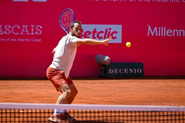 July 22, 2026, Lisbon, Lisbon, Portugal: HUGO GASTON in action during the Round of 16 at the Millennium Estoril Open ATP, Tennis Herren tennis tournament at Clube de Tenis do Estoril. Lisbon Portugal - ZUMAr238 20260722_zip_r238_007 Copyright: xRicardoxRochax