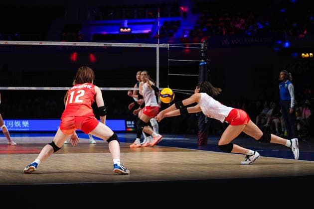 Brazil v Japan - 2026 FIVB Women s Volleyball Nations League ?????? MACAU, CHINA - JULY 22: Players in action during 2026 FIVB Women s Volleyball Nations League quarter-final match between Brazil and Japan at East Asian Games Dome in Macau, China on July 22, 2026. Dilara Irem Sancar Anadolu Macau China. Editorial use only. Please get in touch for any other usage.  Copyright: x2026xAnadoluxDilaraxIremxSancarx