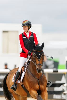 HAGEN a.T.W. - FEI Jumping European Championship, EM, Europameisterschaft Children, Juniors and Young Rider 2026, HAGEN a.T.W. - FEI Jumping European Championship Children, Juniors and Young Rider 2026 BEERBAUM Brianne (GER), Kiss me CH-EU-J-S - JUNIORS 1ST COMPETITION Teams & Individuals Hagen a.T.W., Reitanlage Haunhorst 22. July 2026 - *** HAGEN a T W FEI Jumping European Championship for Children, Juniors, and Young Riders 2026, HAGEN a T W FEI Jumping European Championship for Children, Juniors, and Young Riders 2026 BEERBAUM Brianne GER, Kiss me CH EU J S JUNIORS 1ST COMPETITION Teams Individuals Hagen a T W, Haunhorst Equestrian Center, July 22, 2026