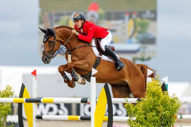 HAGEN a.T.W. - FEI Jumping European Championship, EM, Europameisterschaft Children, Juniors and Young Rider 2026, HAGEN a.T.W. - FEI Jumping European Championship Children, Juniors and Young Rider 2026 TILLMANN Lennard (GER), Veltiner 3 CH-EU-J-S - JUNIORS 1ST COMPETITION Teams & Individuals Hagen a.T.W., Reitanlage Haunhorst 22. July 2026 - *** HAGEN a T W FEI Jumping European Championship for Children, Juniors, and Young Riders 2026, HAGEN a T W FEI Jumping European Championship for Children, Juniors, and Young Riders 2026 TILLMANN Lennard GER, Veltiner 3 CH EU J S JUNIORS 1ST COMPETITION Teams Individuals Hagen a T W, Haunhorst Equestrian Center, July 22, 2026
