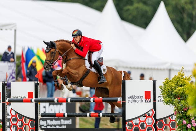 HAGEN a.T.W. - FEI Jumping European Championship, EM, Europameisterschaft Children, Juniors and Young Rider 2026, HAGEN a.T.W. - FEI Jumping European Championship Children, Juniors and Young Rider 2026 TILLMANN Lennard (GER), Veltiner 3 CH-EU-J-S - JUNIORS 1ST COMPETITION Teams & Individuals Hagen a.T.W., Reitanlage Haunhorst 22. July 2026 - *** HAGEN a T W FEI Jumping European Championship for Children, Juniors, and Young Riders 2026, HAGEN a T W FEI Jumping European Championship for Children, Juniors, and Young Riders 2026 TILLMANN Lennard GER, Veltiner 3 CH EU J S JUNIORS 1ST COMPETITION Teams Individuals Hagen a T W, Haunhorst Equestrian Center, July 22, 2026