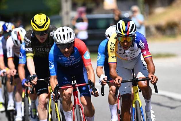 Tour de France 2026 Stage 17 VOIRON, FRANCE - JULY 22 : Bernal Egan (COL) of Netcompany INEOS during stage 17 of the 113rd edition of Tour de France an UCI World Tour 2.UWT cycling road race stage for Men Elite of 175 km with start in Chambery and finish in Voiron on July 22, 2026 in Voiron, France, 22 07 2026 ( Motordriver Kurt Vandenborre - Voiron France  Copyright: xGvgx