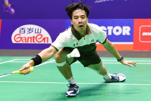 CHANGZHOU, CHINA - JULY 22: Nhat Nguyen of Ireland competes in the Men s Singles Round of 32 match against Li Shifeng of China on day 2 of the China Open 2026 at Changzhou Olympic Sports Center Gymnasium on July 22, 2026 in Changzhou, Jiangsu Province of China.  Copyright: xVCGx 111655766168