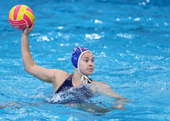 July 22, 2026, Sydney, Nsw, Australia: ANNA ARBUZOVA of Russia prepares to shoot during the quarterfinal match between the Netherlands and Russia at the 2026 World Aquatics Women s Water polo, Wasserball World Cup. Water Polo 2026: World Aquatics WomenÃ¢â‚¬â ¢S Water Polo World Cup  - ZUMAt173 20260722_zsp_t173_022 Copyright: xStephanexThomasx