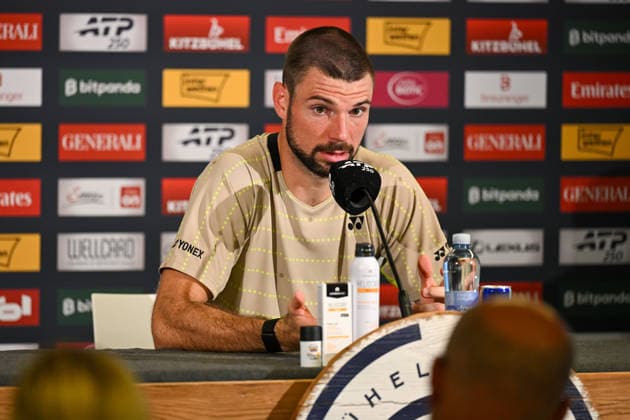 TENNIS - ATP, Tennis Herren Generali Open 2026 KITZBUEHEL,AUSTRIA,22.JUL.26 - TENNIS - ATP World Tour, Generali Open. Image shows Jurij Rodionov (AUT) during press conference, PK, Pressekonferenz  GEPAxpictures xDanielxSchoenherr