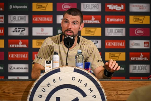 TENNIS - ATP, Tennis Herren Generali Open 2026 KITZBUEHEL,AUSTRIA,22.JUL.26 - TENNIS - ATP World Tour, Generali Open. Image shows Jurij Rodionov (AUT) during press conference, PK, Pressekonferenz  GEPAxpictures xDanielxSchoenherr