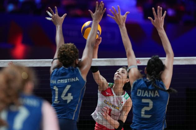 RECORD DATE NOT STATED Women s Volleyball Nations League (VNL) 2026 Finals - Brazil VS Japan Yukiko Wada (No.1) from team Japan during a match of Brazil and Japan at Women s Volleyball Nations League (VNL) 2026 Finals on July 22, 2026 in Macau. (Photo by Ellan Mad Nexpher Images) Macau
