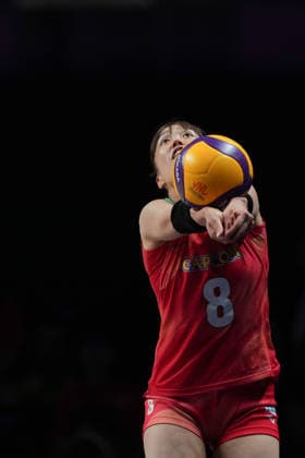 RECORD DATE NOT STATED Women s Volleyball Nations League (VNL) 2026 Finals - Brazil VS Japan Manami Kojima (No.8) from team Japan during a match of Brazil and Japan at Women s Volleyball Nations League (VNL) 2026 Finals on July 22, 2026 in Macau. (Photo by Ellan Mad Nexpher Images) Macau