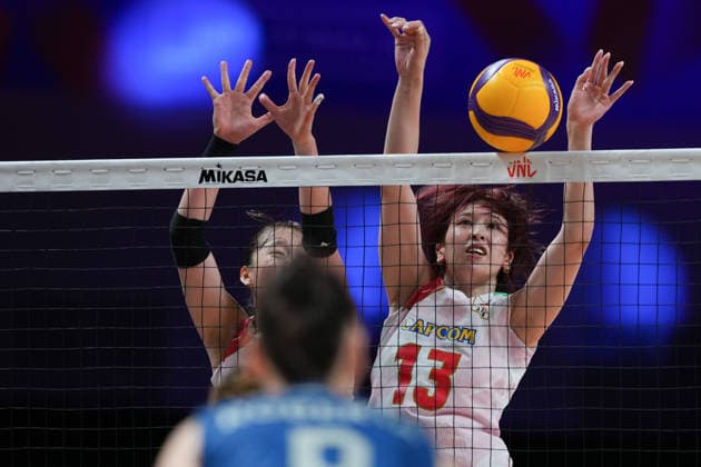 RECORD DATE NOT STATED Women s Volleyball Nations League (VNL) 2026 Finals - Brazil VS Japan Maki Yamaguchi (No.13) from team Japan during a match of Brazil and Japan at Women s Volleyball Nations League (VNL) 2026 Finals on July 22, 2026 in Macau. (Photo by Ellan Mad Nexpher Images) Macau