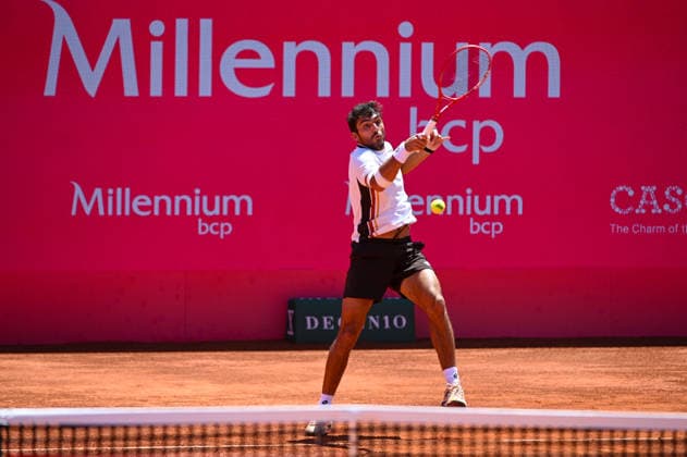 July 22, 2026, Lisbon, Lisbon, Portugal: ROMAN ANDRES BURRUCHAGA in action during the Round of 16 at the Millennium Estoril Open ATP, Tennis Herren tennis tournament at Clube de Tenis do Estoril. Lisbon Portugal - ZUMAr238 20260722_zip_r238_018 Copyright: xRicardoxRochax