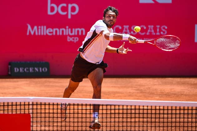 July 22, 2026, Lisbon, Lisbon, Portugal: ROMAN ANDRES BURRUCHAGA in action during the Round of 16 at the Millennium Estoril Open ATP, Tennis Herren tennis tournament at Clube de Tenis do Estoril. Lisbon Portugal - ZUMAr238 20260722_zip_r238_021 Copyright: xRicardoxRochax