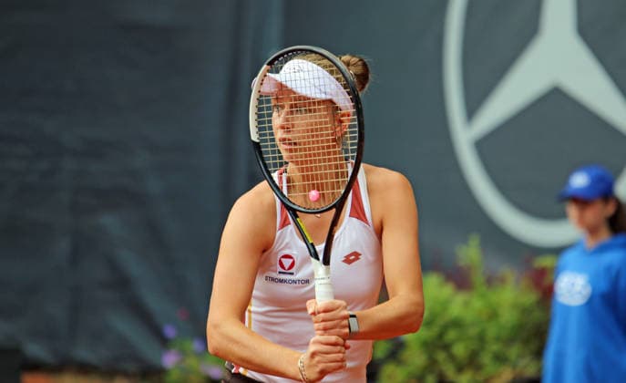 MSC Hamburg Ladies Open WTA, Tennis Damen 250) am Rothenbaum: Sinja Kraus (Österreich) im Achtelfinale. *** MSC Hamburg Ladies Open WTA 250 at Rothenbaum: Sinja Kraus of Austria Advances to the Round of 16