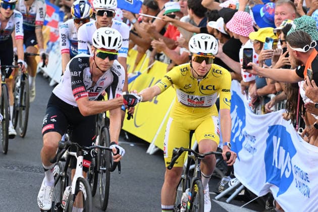 22-07-2026 Tour De France; Tappa 17 Chambery - Voiron; 2026, Uae Emirates - Xrg; Pogacar, Tadej; Vermeersch, Florian; Voiron; 