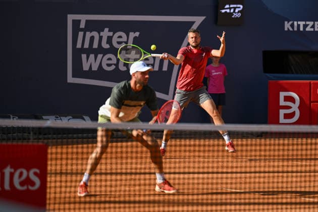TENNIS - ATP, Tennis Herren Generali Open 2026 KITZBUEHEL,AUSTRIA,22.JUL.26 - TENNIS - ATP World Tour, Generali Open. Image shows Adam Pavlasek (CZE) and Patrik Rikl (CZE).  GEPAxpictures xDanielxSchoenherr