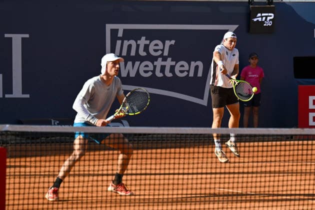 TENNIS - ATP, Tennis Herren Generali Open 2026 KITZBUEHEL,AUSTRIA,22.JUL.26 - TENNIS - ATP World Tour, Generali Open. Image shows Marc Polmans (AUS) and Lukas Miedler (AUT).  GEPAxpictures xDanielxSchoenherr