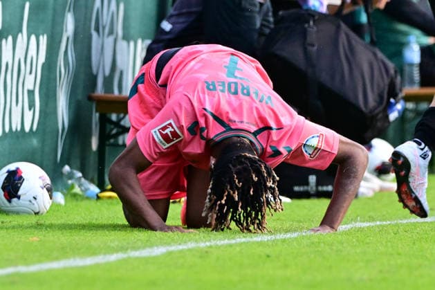 22.07.2026, AUT, Freundschaftsspiel SV Werder Bremen vs Fagiano Okayama Fussball, Saison 2026 2027), Samuel Mbangula (Werder Bremen 07) Zell am Ziller Parkstadion Zillertal Österreich *** July 22, 2026, Austria, Friendly Match: SV Werder Bremen vs. Fagiano Okayama, Soccer, 2026–2027 Season, Samuel Mbangula, Werder Bremen, 07 Zell am Ziller, Parkstadion Zillertal, Austria Copyright: xnordphotoxGmbHx xKFOTOx