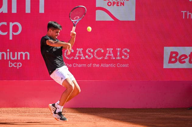 July 22, 2026, Lisbon, Lisbon, Portugal: TIAGO TORRES in action during the Round of 16 at the Millennium Estoril Open ATP, Tennis Herren tennis tournament at Clube de Tenis do Estoril. Lisbon Portugal - ZUMAr238 20260722_zip_r238_044 Copyright: xRicardoxRochax