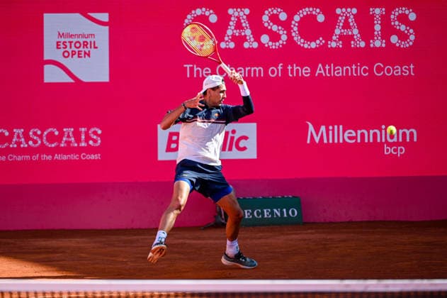 July 22, 2026, Lisbon, Lisbon, Portugal: ALEJANDRO TABILO in action during the Round of 16 at the Millennium Estoril Open ATP, Tennis Herren tennis tournament at Clube de Tenis do Estoril. Lisbon Portugal - ZUMAr238 20260722_zip_r238_048 Copyright: xRicardoxRochax