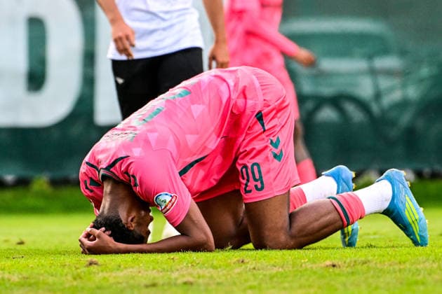 22.07.2026, AUT, Fußball, Herren, 1. Bundesliga, FSP, Saison 2026 2027, Zell am Ziller, SV Werder Bremen vs Fagiano Okayama Salim Musah (Werder Bremen, 29), Frust nach vergebener Torchance Zell am Ziller Parkstadion Tirol Österreich *** July 22, 2026, Austria, Soccer, Men s, 1. Bundesliga, FSP, 2026–2027 Season, Zell am Ziller, SV Werder Bremen vs. Fagiano Okayama, Salim Musah (Werder Bremen), 29, Frustration after a missed scoring opportunity, Zell am Ziller Parkstadion, Tyrol, Austria Copyright: xNordphotox xHafnerx