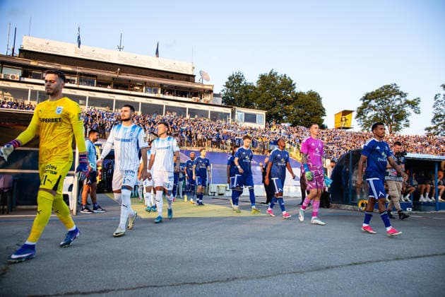 IPA86902551 - Players from Levski and Universitatea take the field before the Champions League qualifying match between PFC Levski and SC Universitatea Craiova at Vivacom Arena Georgi Asparuhov in Sofia, Bulgaria, on July 22, 2026  Copyright: xIvanxSxIvanov IPAxSportx xx 86902551