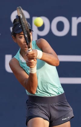 37th WTA, Tennis Damen Palermo Ladies Open 2026 Yasmine Kabbaj of Morocco plays during the 37th Palermo Ladies Open WTA 125 in Palermo, Italy, on July 22, 2026. Palermo Italy  Copyright: xGabrielexMaricchiolox originalFilename:maricchiolo-37thwtap260722_npPe7.jpg